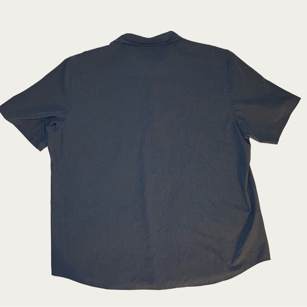 Flag & Anthem Men's Heather Blue Madeflex UPF Performance Button-Down‎ Shirt XXL - Picture 2 of 15